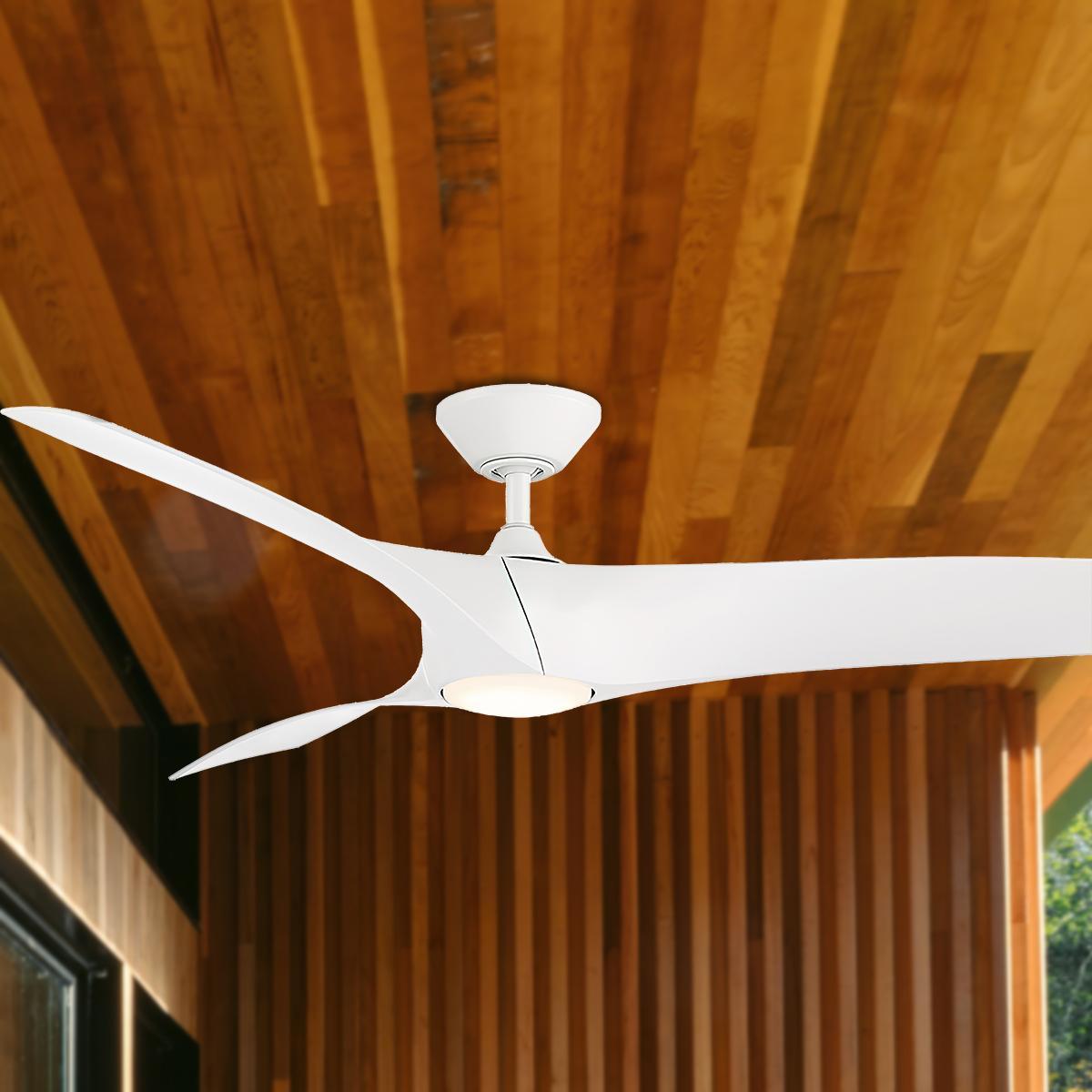 Zephyr 52 Inch Farmhouse Outdoor Smart Ceiling Fan With 3000K Light And Remote - Bees Lighting