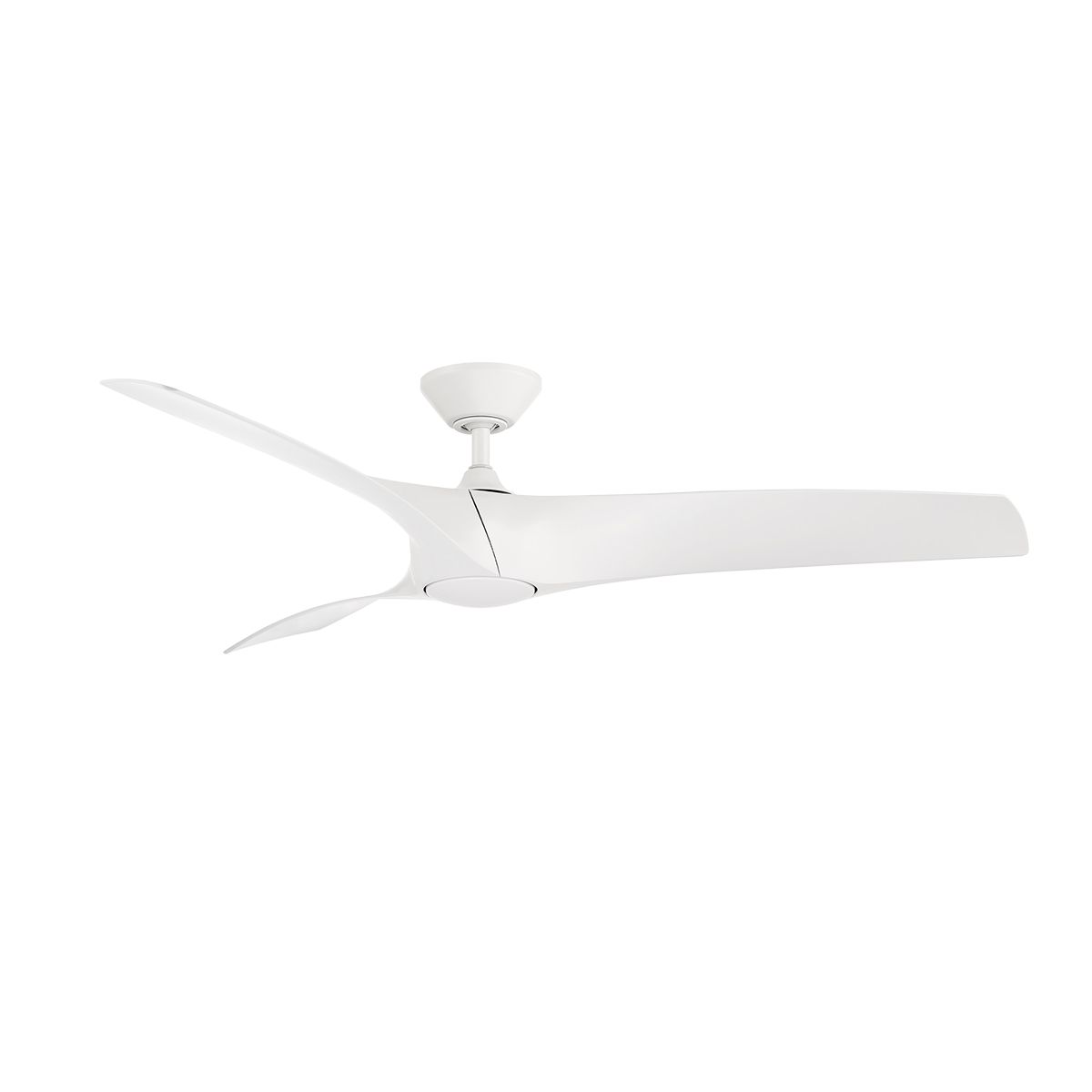 Zephyr 52 Inch Wet Rated CCT LED Smart Ceiling Fan, Matte White - Bees Lighting