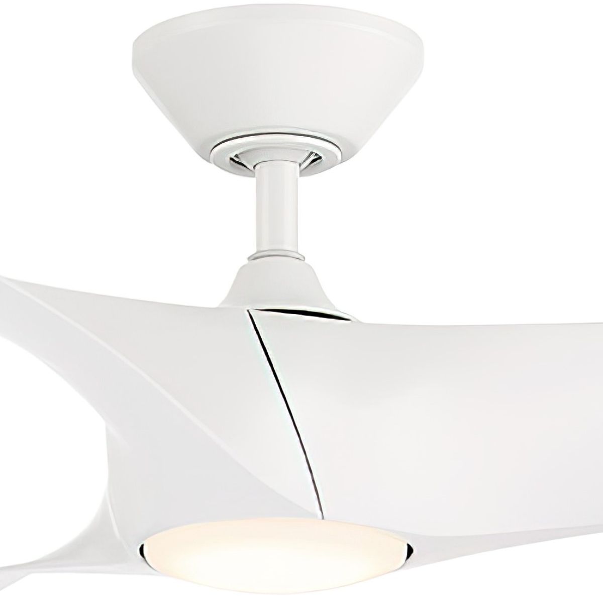 Zephyr 52 Inch Wet Rated CCT LED Smart Ceiling Fan, Matte White - Bees Lighting