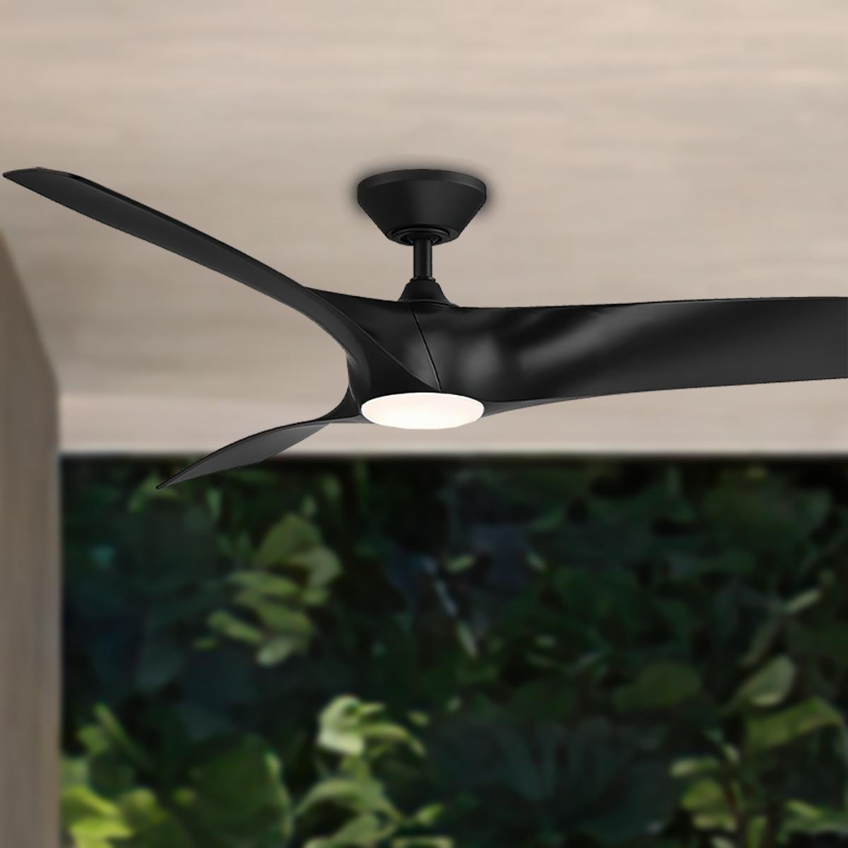 Zephyr 62 Inch Farmhouse Outdoor Smart Ceiling Fan With 3500K LED And Remote