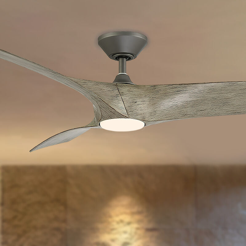 Zephyr 62 Inch Farmhouse Outdoor Smart Ceiling Fan With 3000K LED And Remote