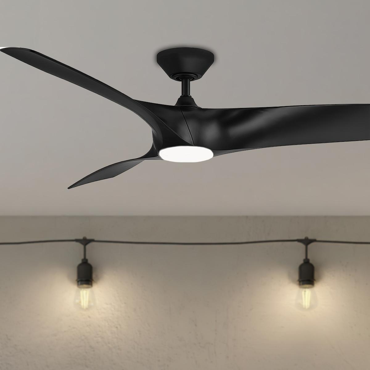 Zephyr 62 Inch Farmhouse Outdoor Smart Ceiling Fan With 3000K LED And Remote - Bees Lighting