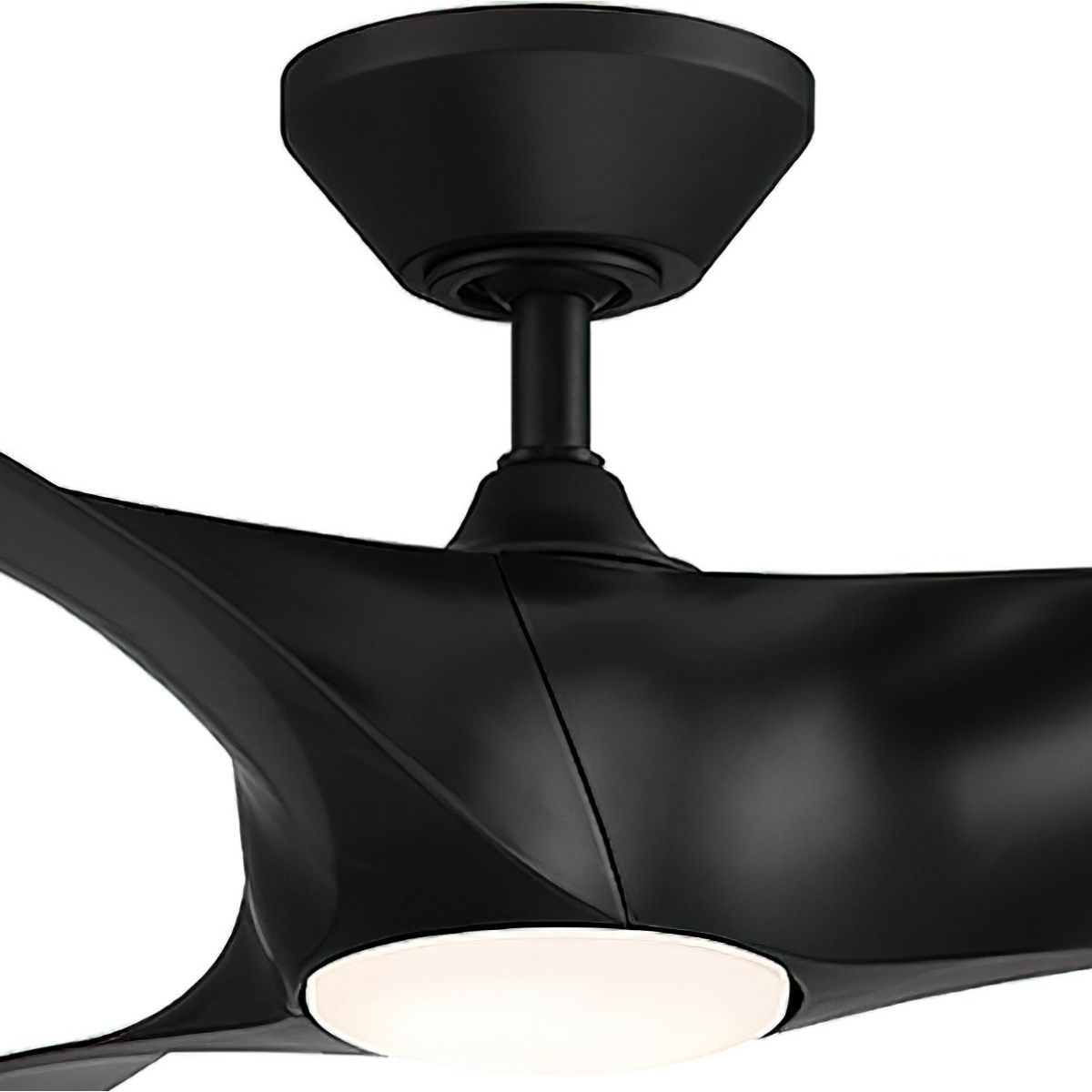 Zephyr 62 Inch Wet Rated 3000K LED Smart Ceiling Fan, Matte Black - Bees Lighting