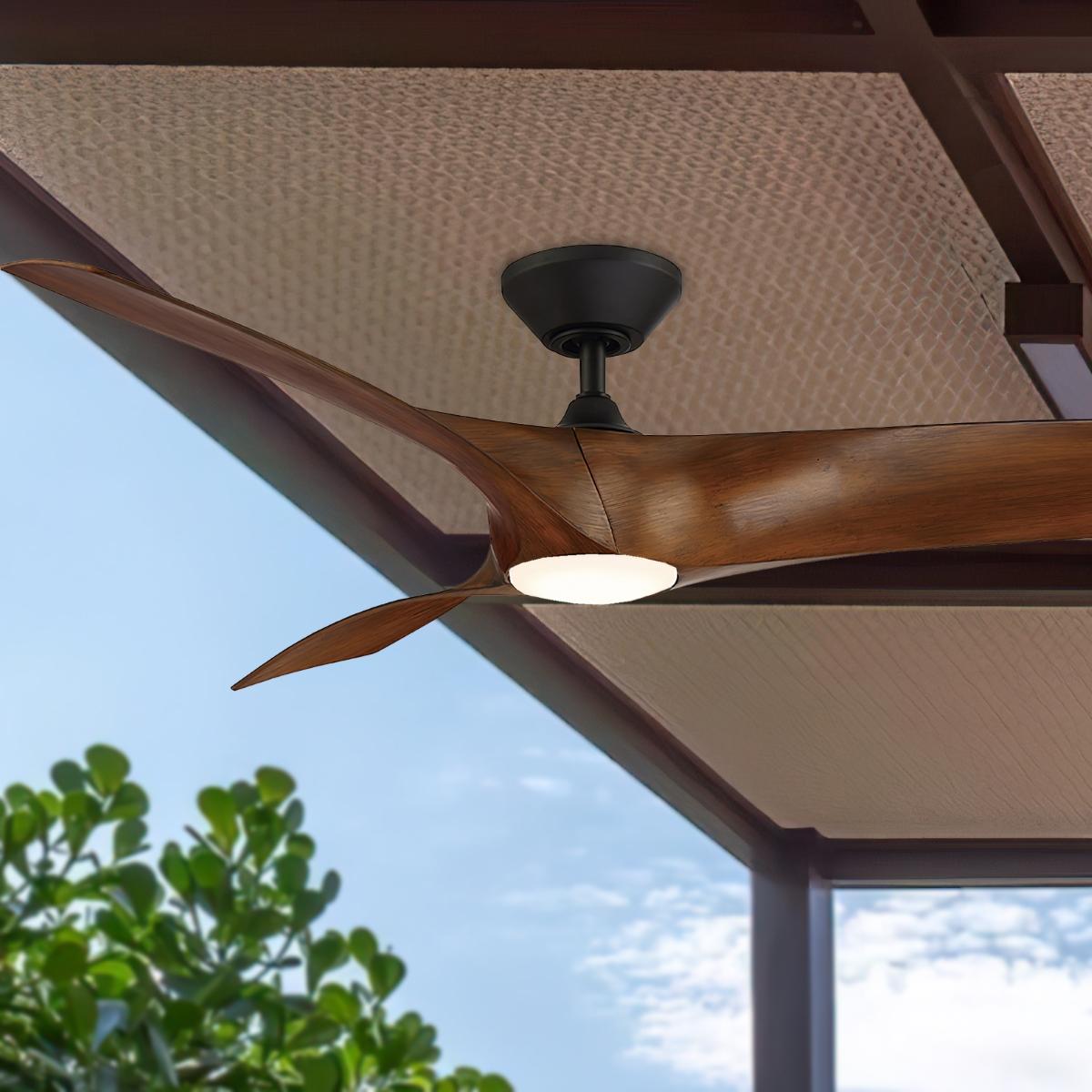 Zephyr 62 Inch Farmhouse Outdoor Smart Ceiling Fan With 3500K LED And Remote