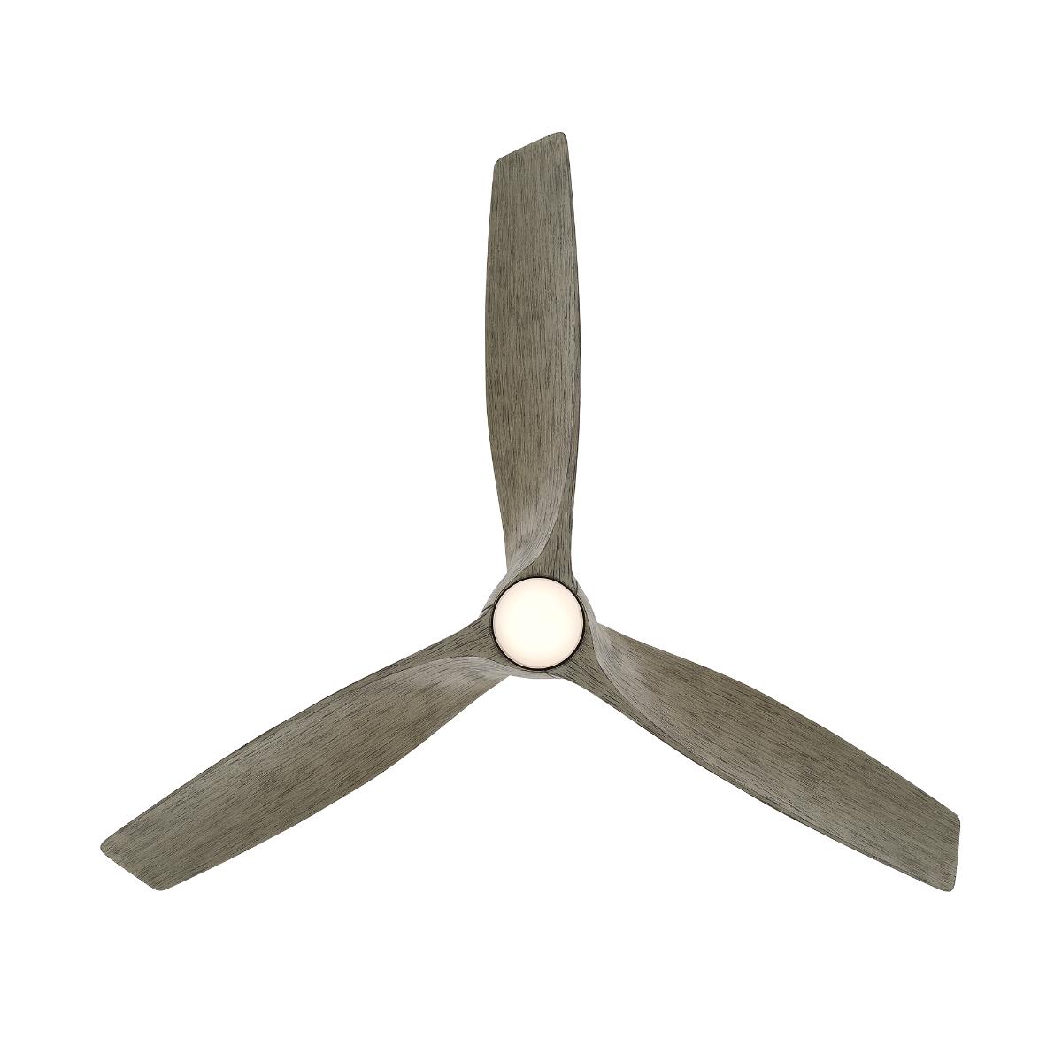 Zephyr 72 Inch Wet Rated CCT LED Smart Ceiling Fan, Graphite with Weathered Wood Blades - Bees Lighting
