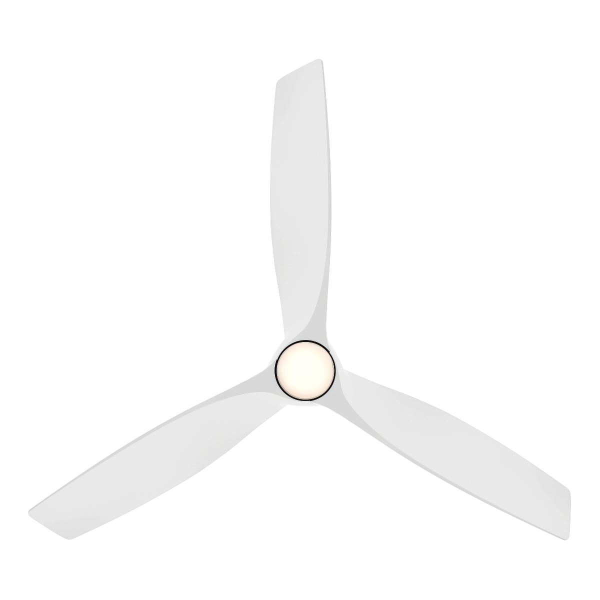 Zephyr 72 Inch Wet Rated CCT LED Smart Ceiling Fan, Matte White - Bees Lighting