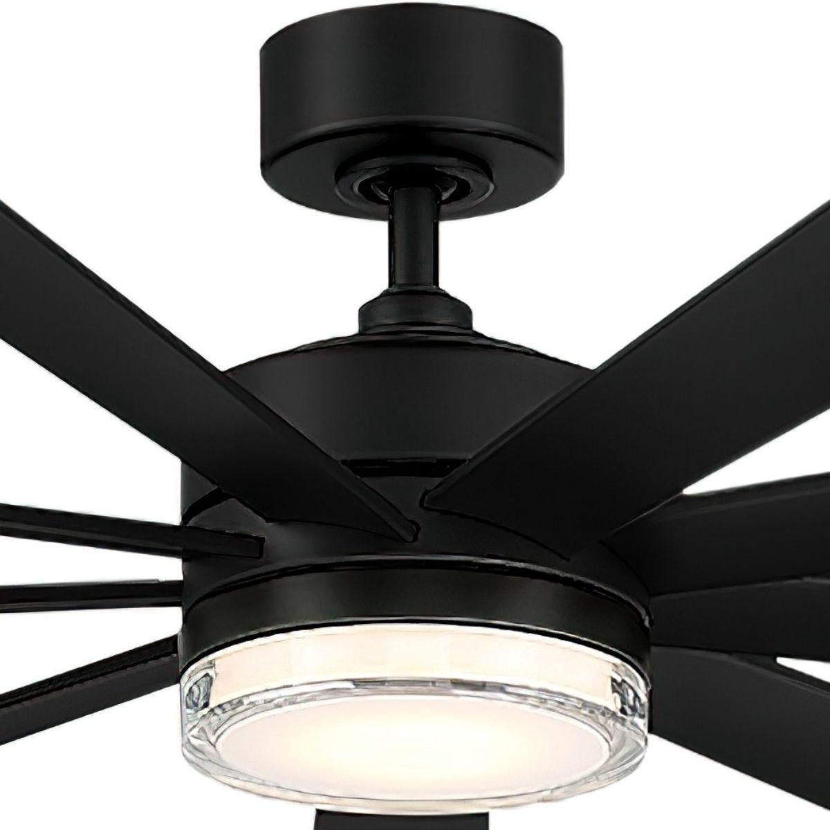 Wynd XL 72 Inch Matte Black Windmill LED Smart Ceiling Fan - Bees Lighting