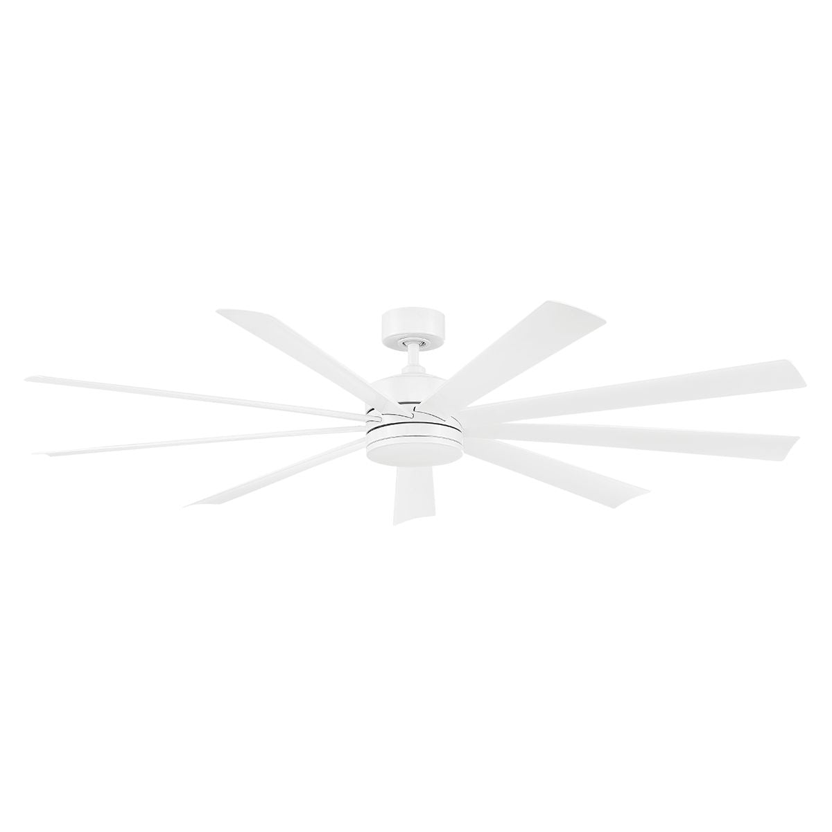Wynd XL 72 Inch Matte White Windmill LED Smart Ceiling Fan - Bees Lighting