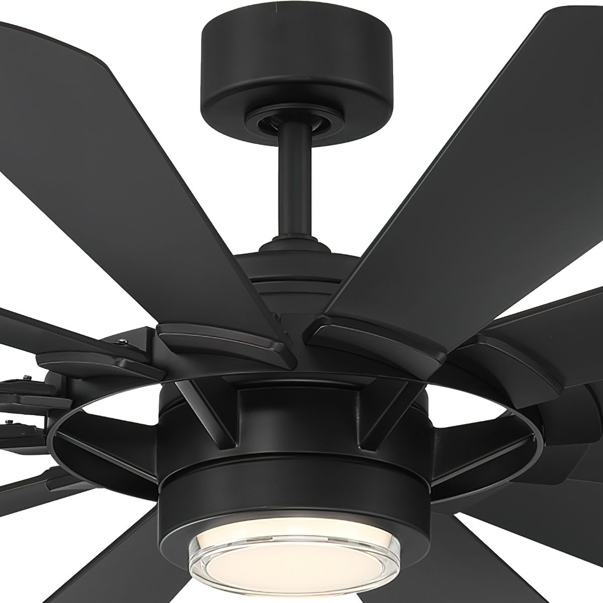 Wyndmill 65 Inch 2700K LED Smart Ceiling Fan, Matte Black - Bees Lighting