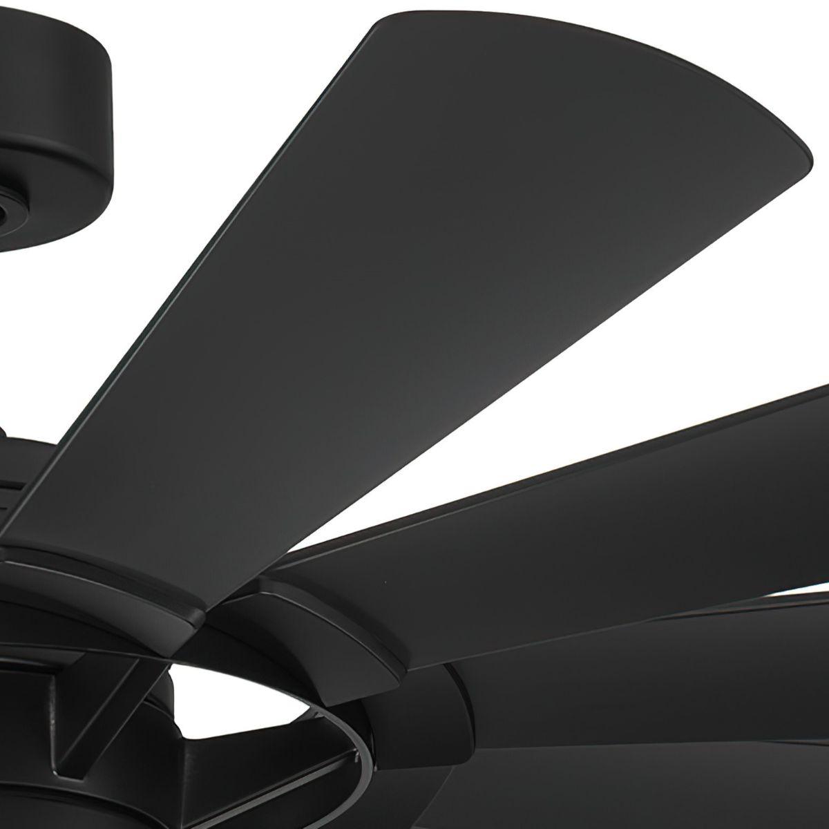 Wyndmill 65 Inch 2700K LED Smart Ceiling Fan, Matte Black - Bees Lighting