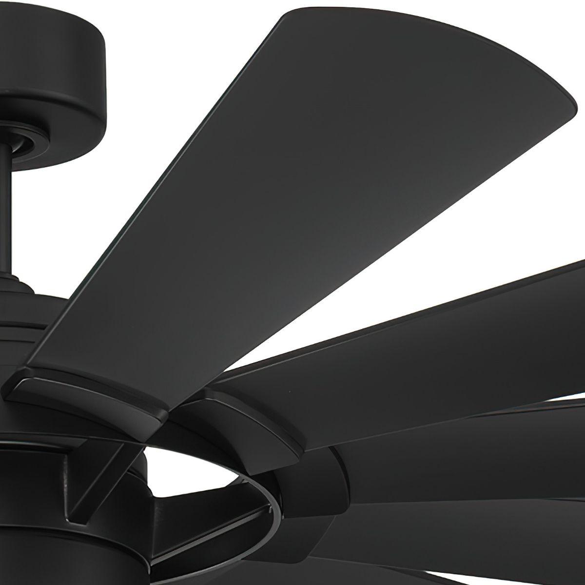 Wyndmill 65 Inch 3500K LED Smart Ceiling Fan, Matte Black - Bees Lighting