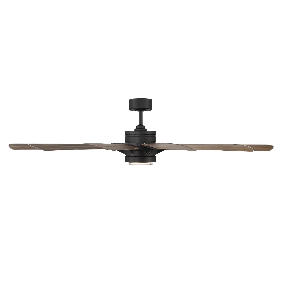 Wyndmill 65 Inch 3000K LED Smart Ceiling Fan, Matte Black with Barnwood Blades - Bees Lighting