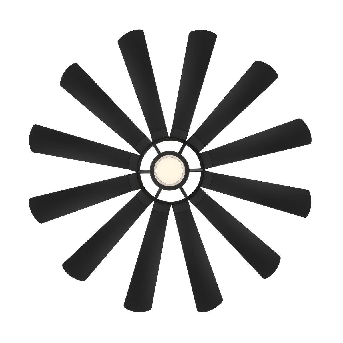 Wyndmill 65 Inch 3000K LED Smart Ceiling Fan, Matte Black - Bees Lighting