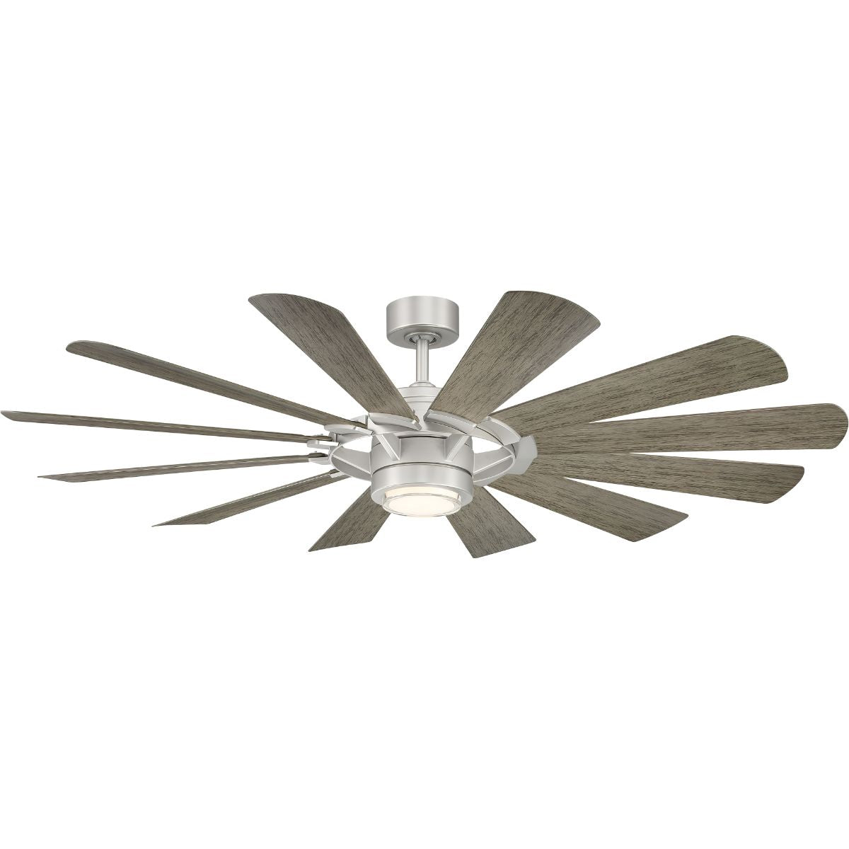 Wyndmill 65 Inch 3000K LED Smart Ceiling Fan, Steel with Weathered Wood Blades - Bees Lighting