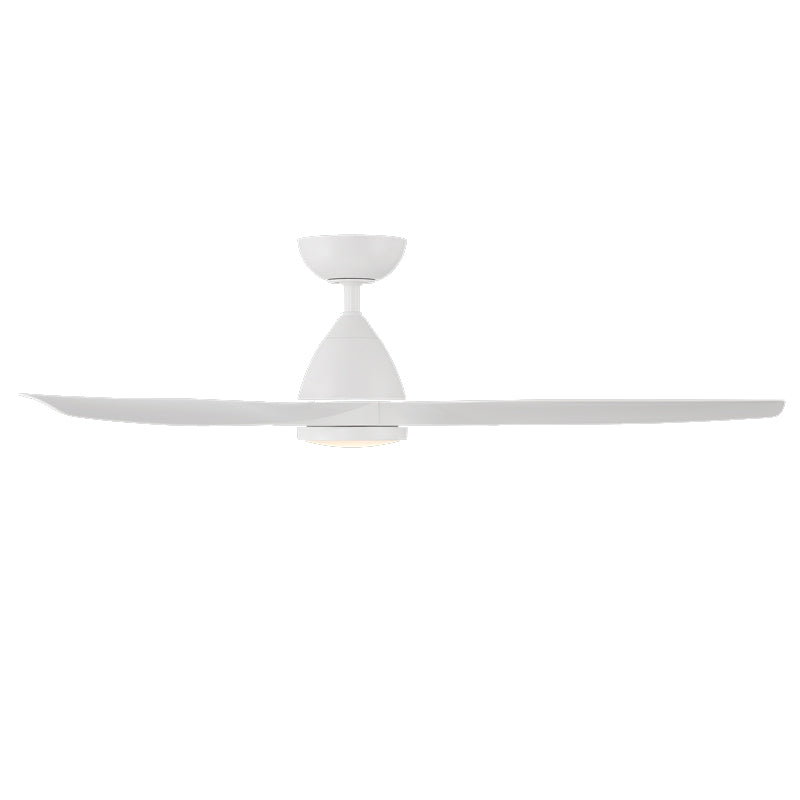 Skylark 54 Inch Modern Outdoor Smart Ceiling Fan With CCT LED Light And Remote, Matte White Finish - Bees Lighting