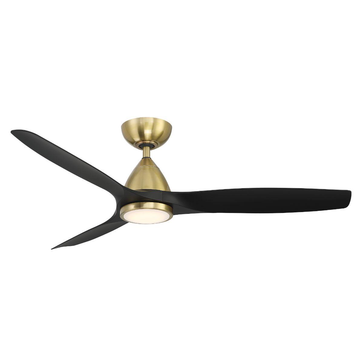 Skylark 54 Inch Modern Outdoor Smart Ceiling Fan With 3000K LED And Remote - Bees Lighting