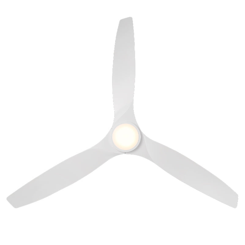Skylark 62 Inch Modern Outdoor Smart Ceiling Fan With CCT LED Light And Remote, Matte White Finish - Bees Lighting