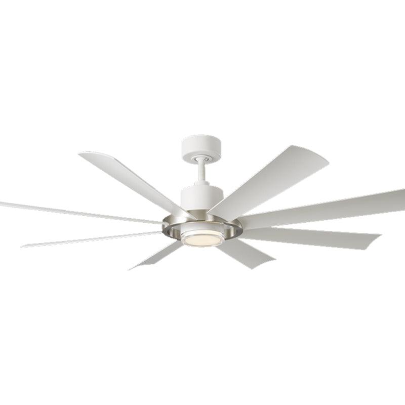Aura 72 Inch Windmill Outdoor Smart Ceiling Fan With CCT LED Light And Remote, Matte White Finish