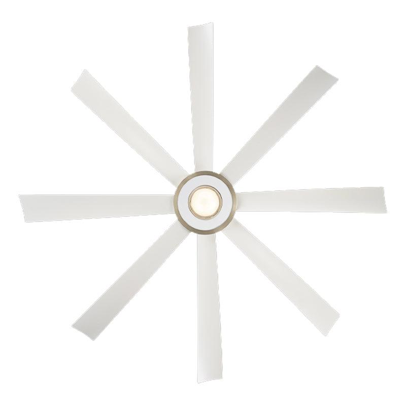 Aura 72 Inch Windmill Outdoor Smart Ceiling Fan with CCT LED Light, Matte White - Bees Lighting