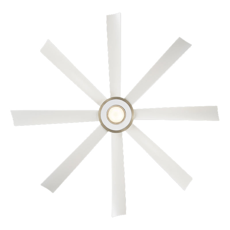 Aura 72 Inch Windmill Outdoor Smart Ceiling Fan with CCT LED Light, Matte White - Bees Lighting
