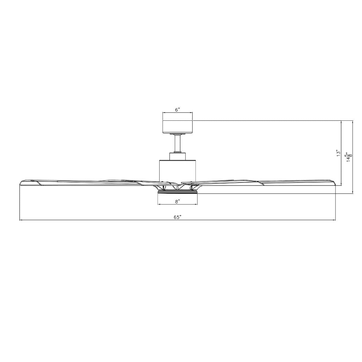 Size Matters 65 Inch Bronze Smart Windmill Ceiling Fan - Bees Lighting