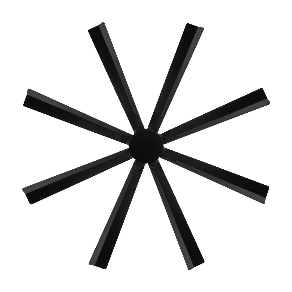 Size Matters 65 Inch Matte Black Smart Windmill Ceiling Fan - Bees Lighting