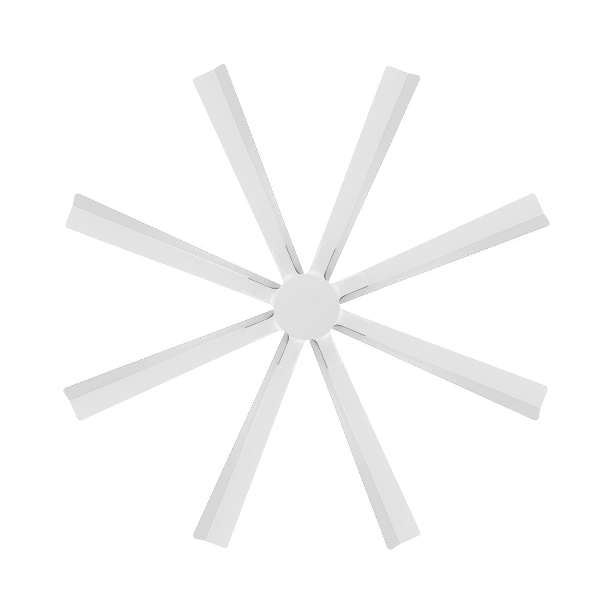Size Matters 65 Inch Matte White Smart Windmill Ceiling Fan - Bees Lighting