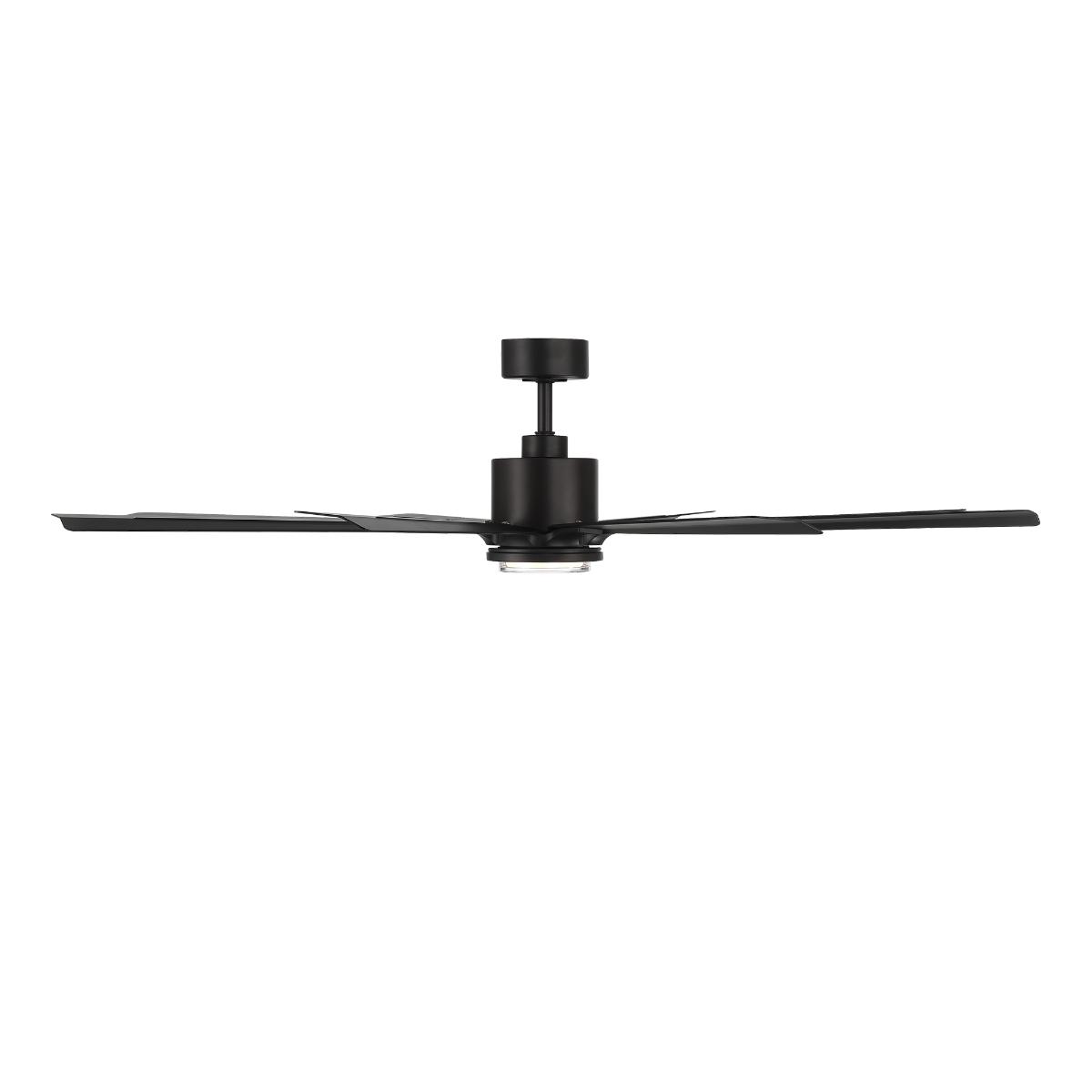 Size Matters 65 Inch Matte Black Smart Windmill Ceiling Fan with CCT LED Light - Bees Lighting