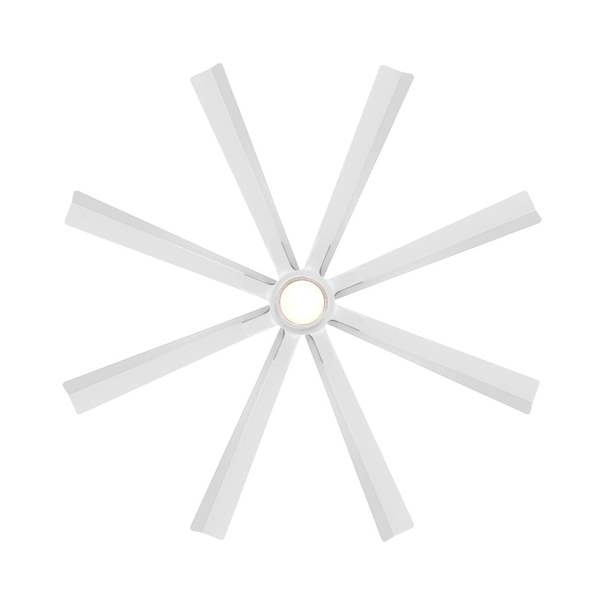 Size Matters 65 Inch Matte White Smart Windmill Ceiling Fan with CCT LED Light