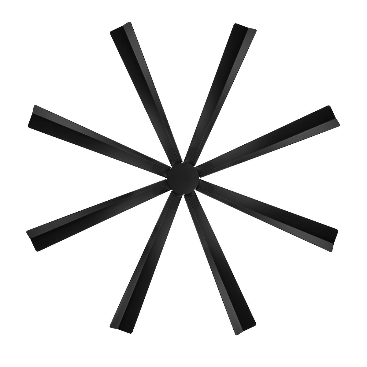 Size Matters 84 Inch Matte Black Smart Windmill Ceiling Fan - Bees Lighting
