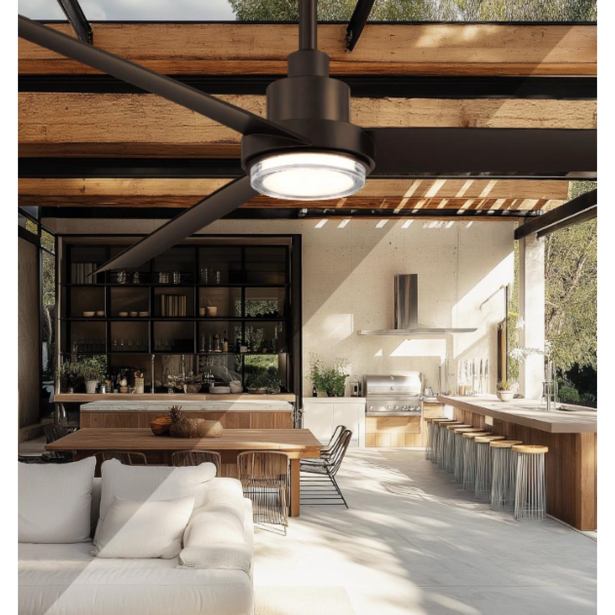 Bolo 56" Outdoor CCT LED Smart Ceiling Fan - Bees Lighting