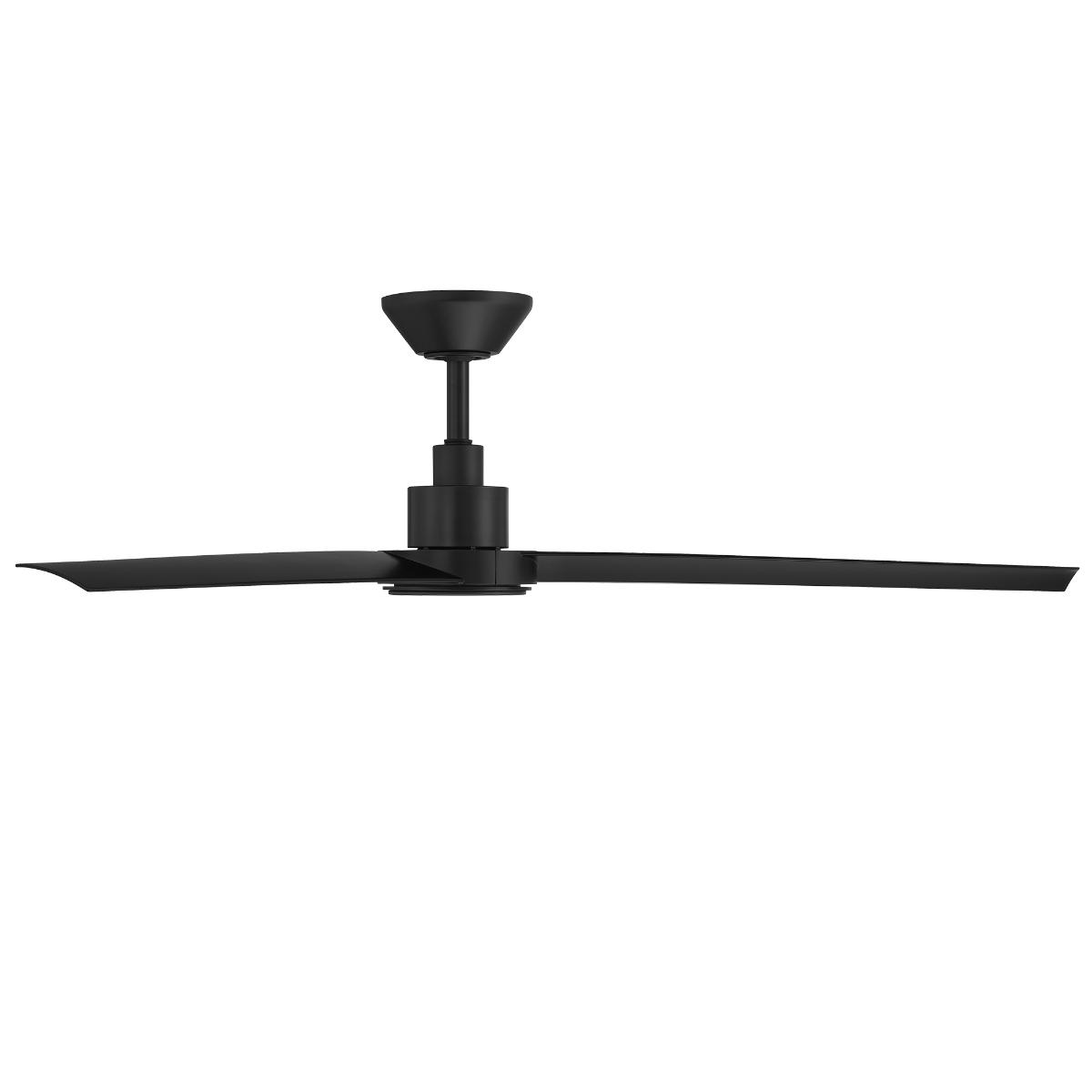 Bolo 56 Inch Matte Black Outdoor CCT LED Smart Ceiling Fan - Bees Lighting