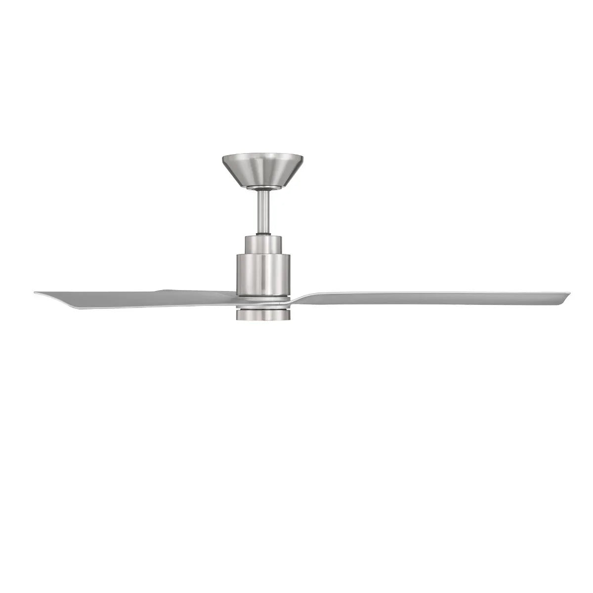 Smooth 52 Inch CCT LED Smart Ceiling Fan, Brushed Nickel with Silver Blades - Bees Lighting