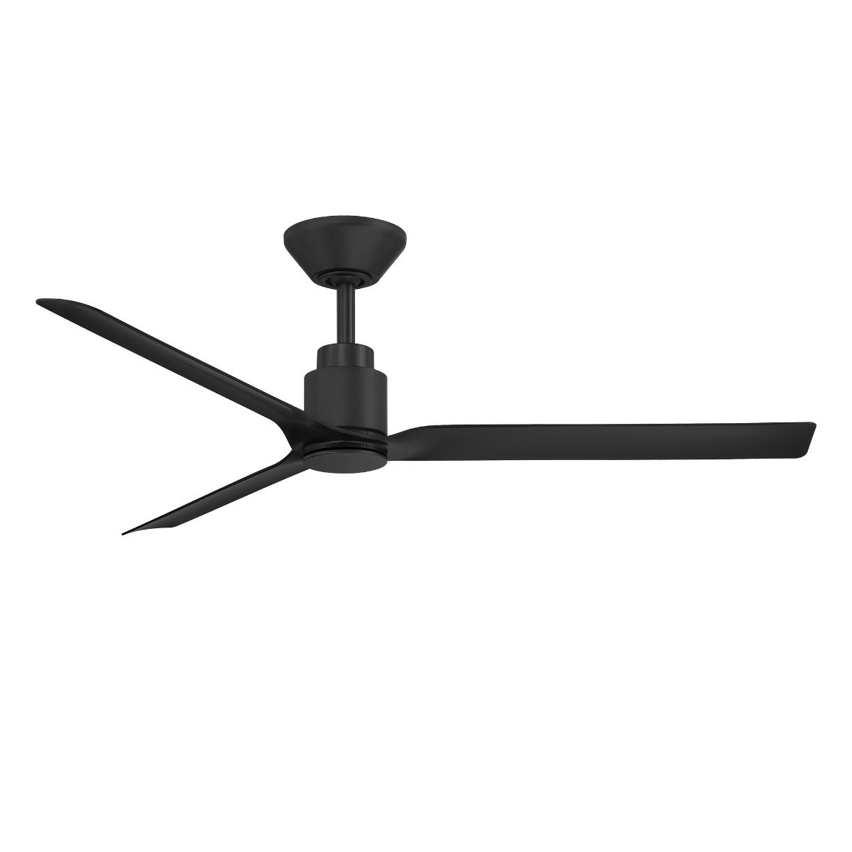Smooth 52 Inch CCT LED Smart Ceiling Fan, Matte Black Finish - Bees Lighting