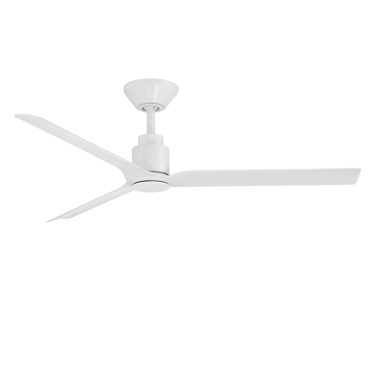 Smooth 52 Inch CCT LED Smart Ceiling Fan, Matte White Finish - Bees Lighting