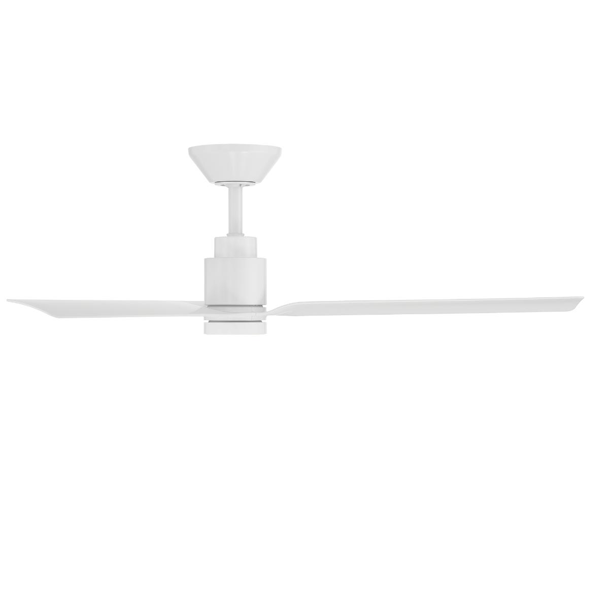Smooth 52 Inch CCT LED Smart Ceiling Fan, Matte White Finish - Bees Lighting