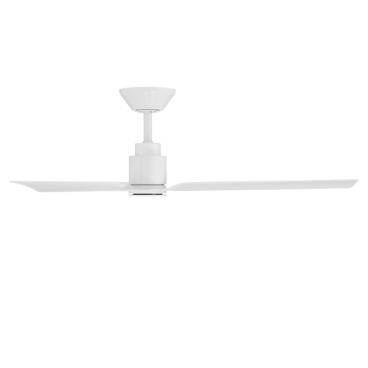 Smooth 52 Inch CCT LED Smart Ceiling Fan, Matte White Finish - Bees Lighting