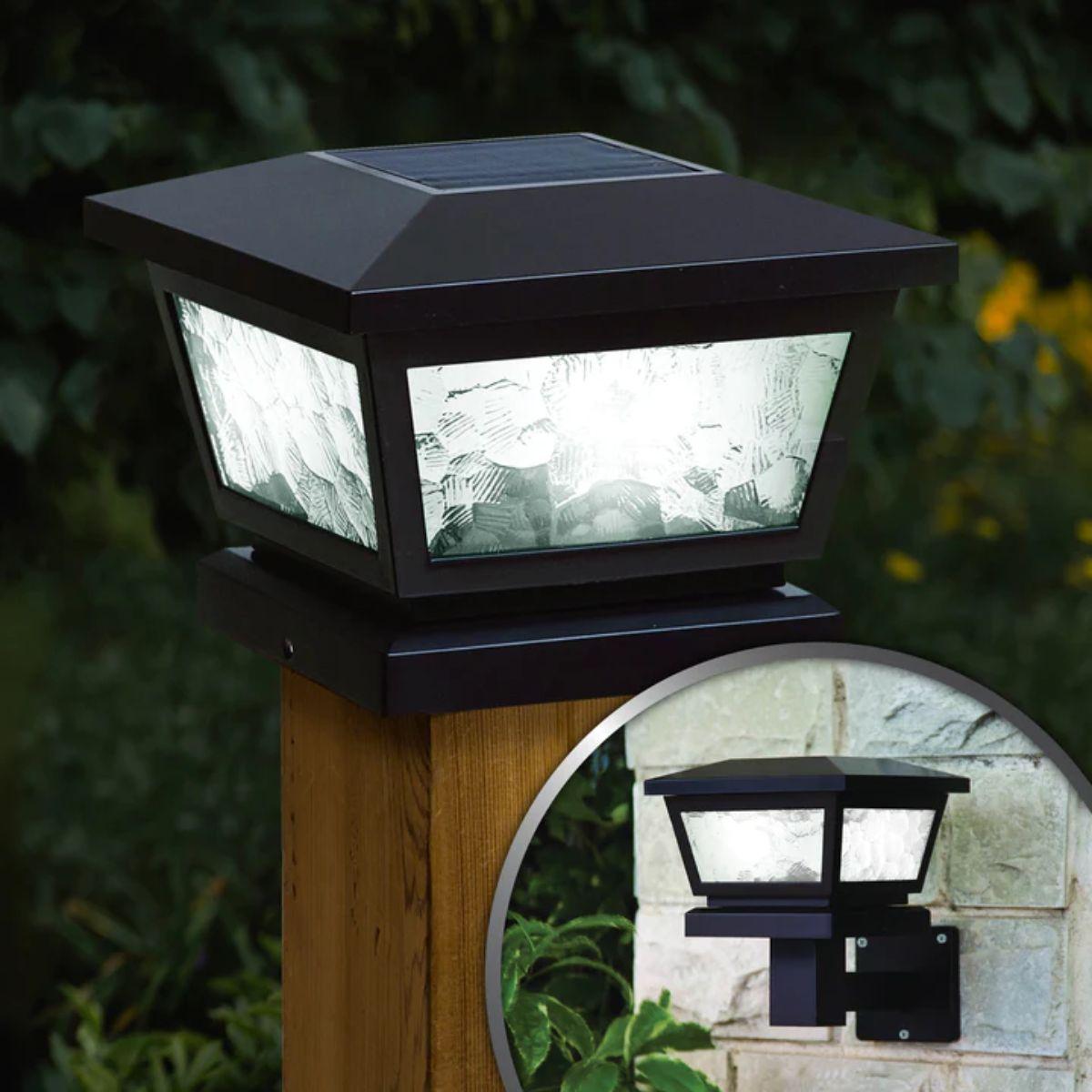 LED Solar Post Cap 5x5 -10 Lumens 4500K (Pack Of 2) - Bees Lighting