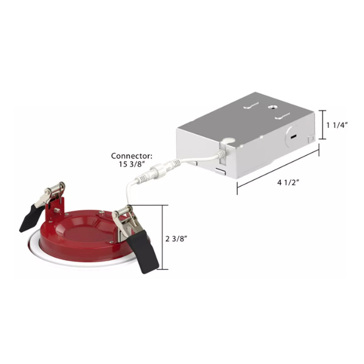 4" Fire Rated Wafer LED Recessed Light, 1000 Lm, 5-CCT, Smooth Trim - Bees Lighting