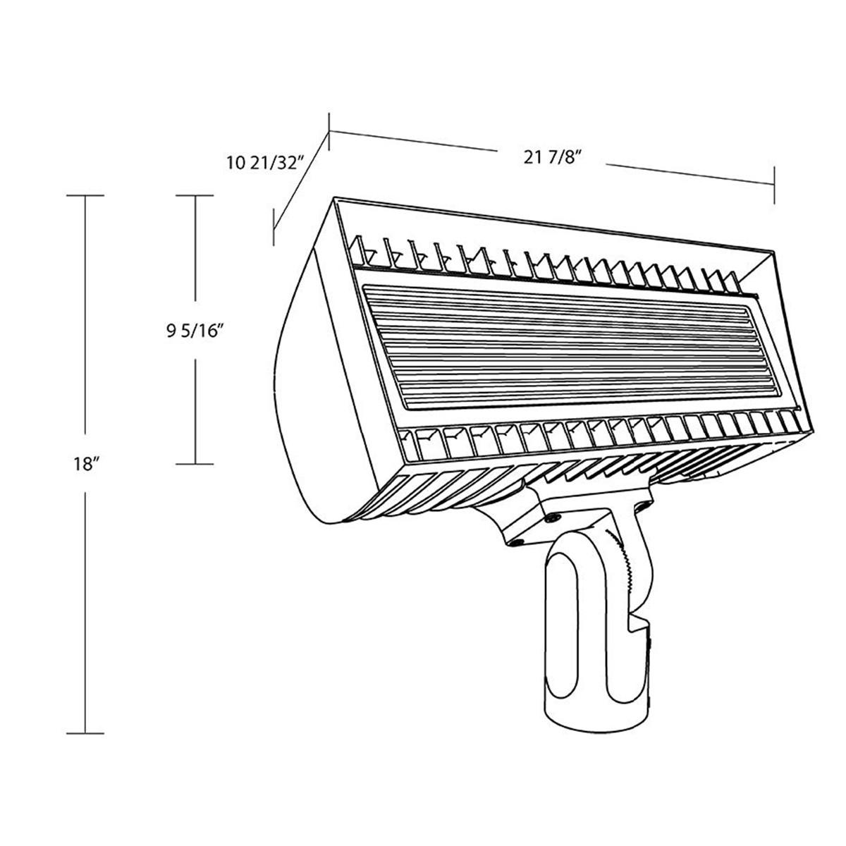 LED Flood Light, 445/534W, 71580 Lumens, 4000K/5000K, 480V, Slipfitter Mount - Bees Lighting