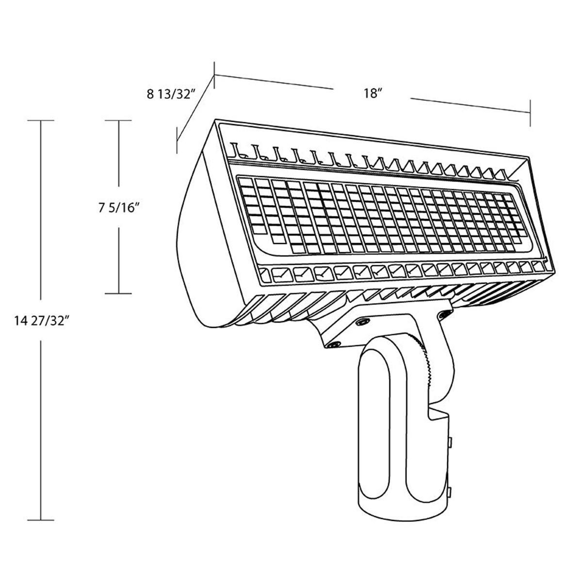 LED Flood Light, 213/346W, 45135 Lumens, 4000K/5000K, 120-277V, Slipfitter, White - Bees Lighting