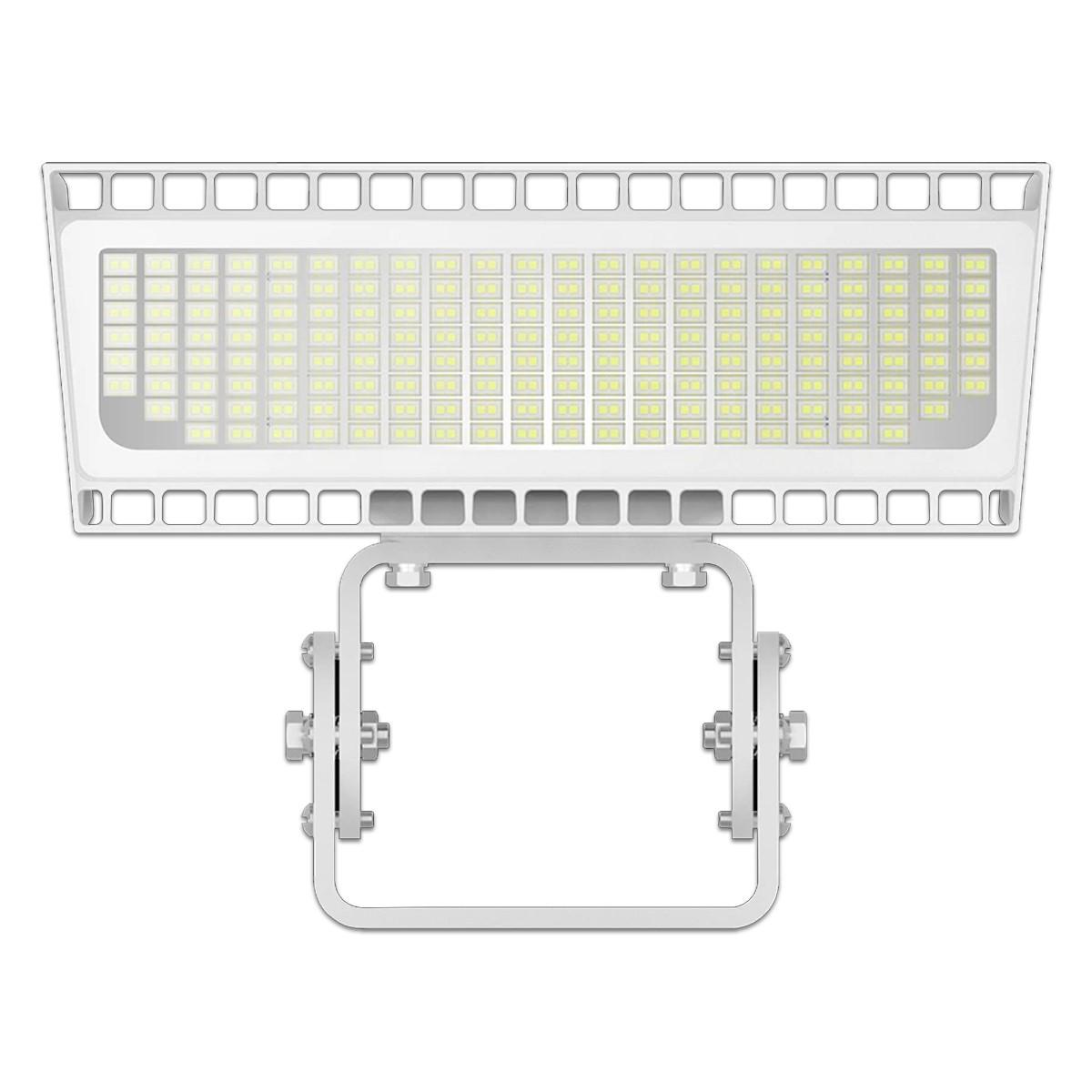 LED Flood Light, 69/168W, 22000 Lumens, 4000K/5000K, 120-277V, Trunnion Mount, White - Bees Lighting
