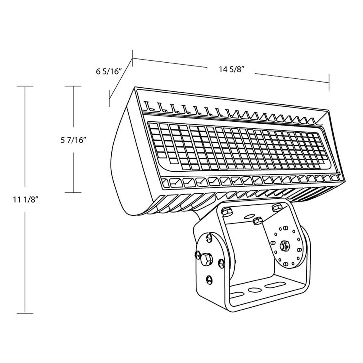 LED Flood Light, 69/168W, 22000 Lumens, 4000K/5000K, 120-277V, Trunnion Mount, White - Bees Lighting