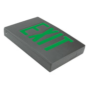 LED Exit Sign, Single/Double Face, Green Letters, Black - Bees Lighting