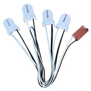 4-Lamp Wiring Harness with Short Non-shunted Sockets for LED Tubes - Bees Lighting