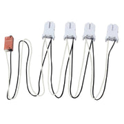 4-Lamp Wiring Harness with Tall Non-shunted Sockets for LED Tubes - Bees Lighting