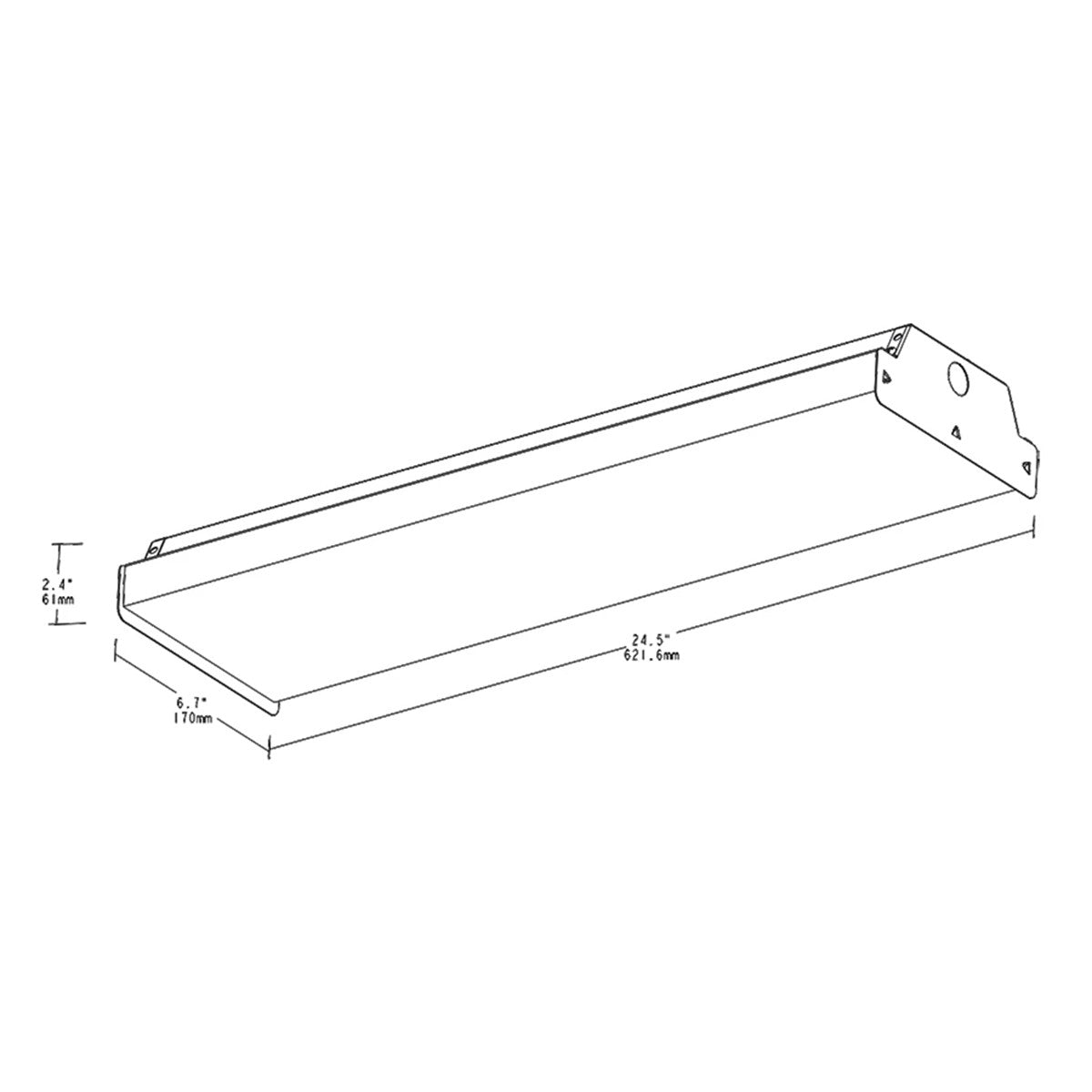 2ft LED Wrap Light, 10/20 Watts, 2800 Lumens, 35K/40K/50K, Prismatic Diffuser, 120/277V - Bees Lighting