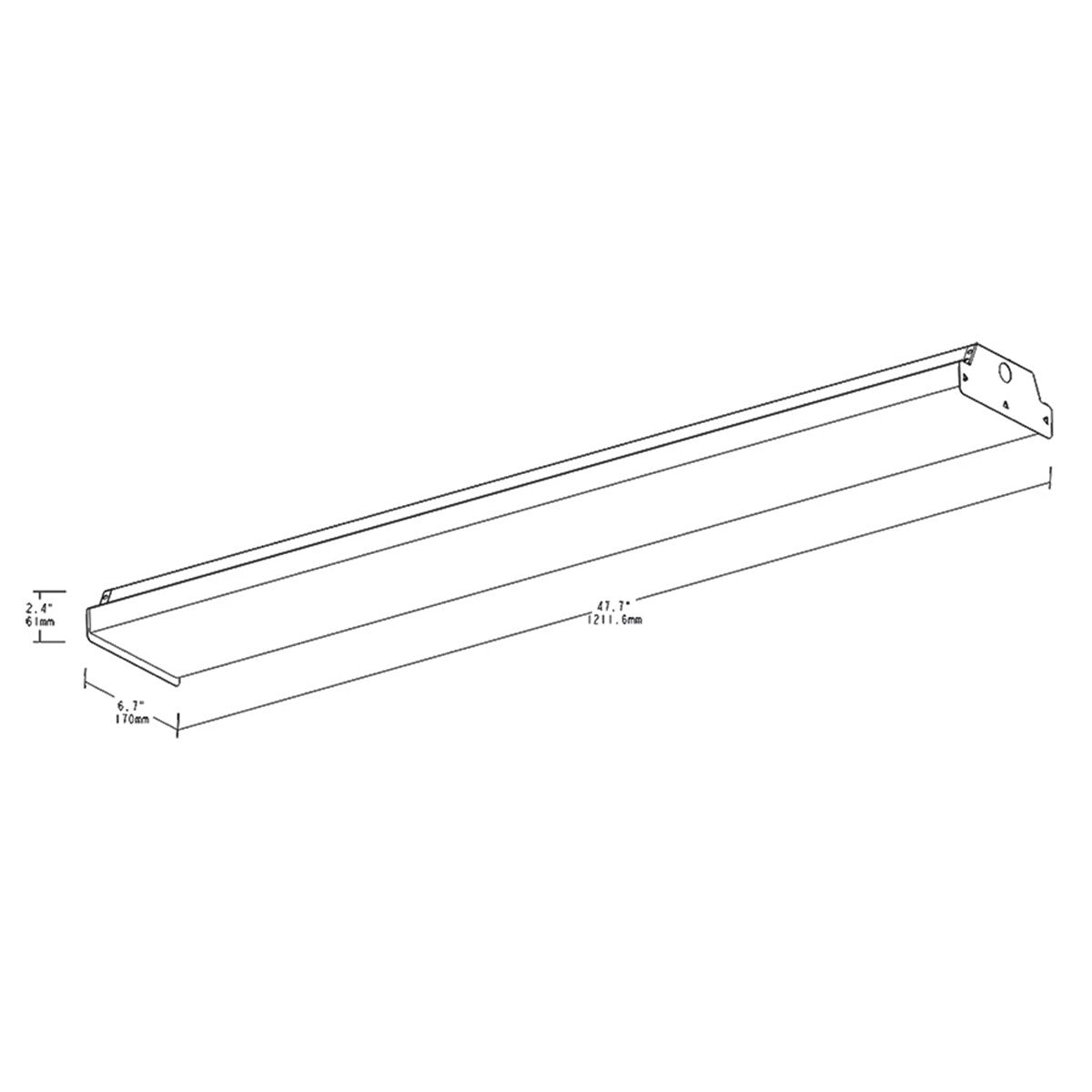 4ft LED Wrap Light, 20/40 Watts, 5540 Lumens, 35K/40K/50K, Prismatic Diffuser, 120-277V - Bees Lighting