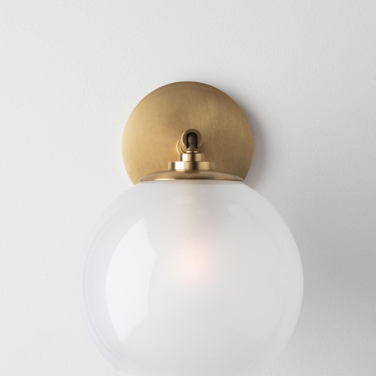 Tilly 9 in. LED Armed Sconce Aged Brass finish - Bees Lighting