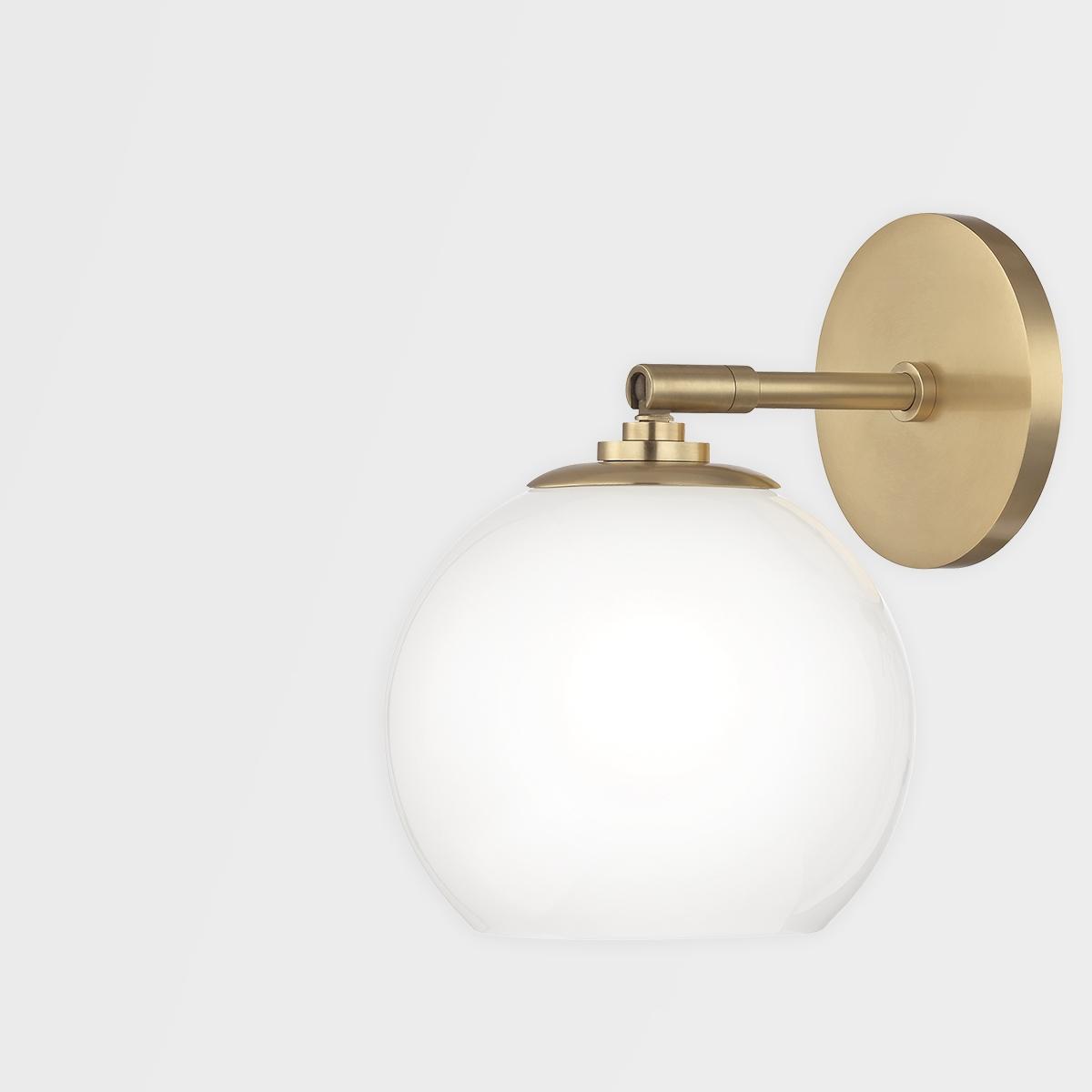 Tilly 9 in. LED Armed Sconce Aged Brass finish - Bees Lighting